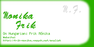 monika frik business card